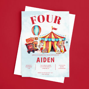 Invitación Festival del Circo de Carnaval 4º Cumpleaños
