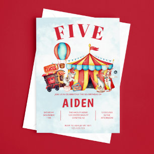 Invitación Festival del Circo de Carnaval 5º Cumpleaños