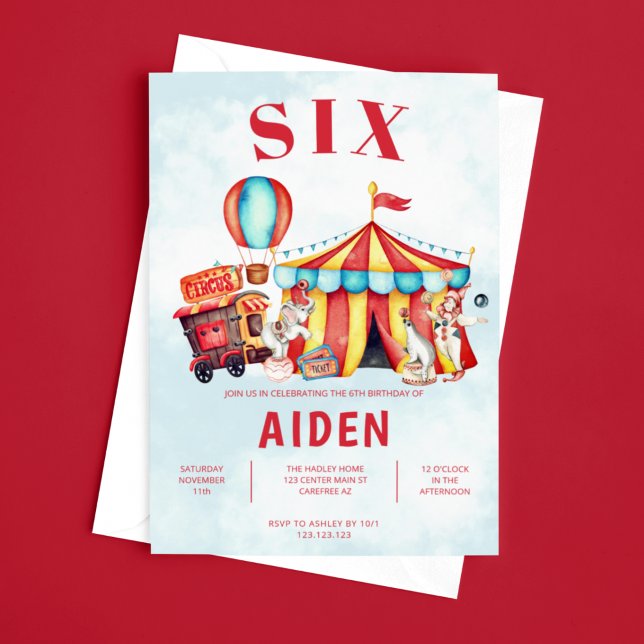 Invitación Festival del Circo de Carnaval 6º cumpleaños (Subido por el creador)