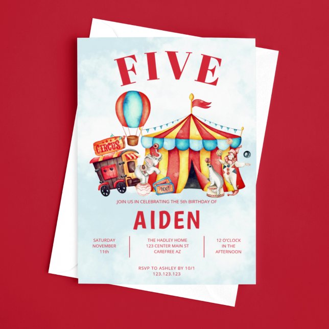Invitación Festival del Circo de Carnaval Quinto Cumpleaños (Subido por el creador)