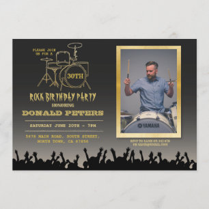 Invitación Festival del cumpleaños de rock - Foto de música c