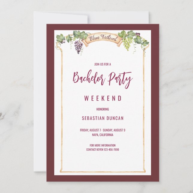 Invitación Festival del Vino (Anverso)