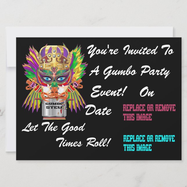 Invitación Festival Gumbo Queen View - Sugerencias (Anverso)