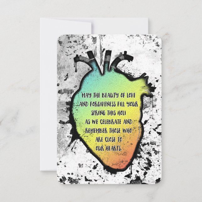 Invitación Festival Holi Heart de Amor y Color (Anverso)