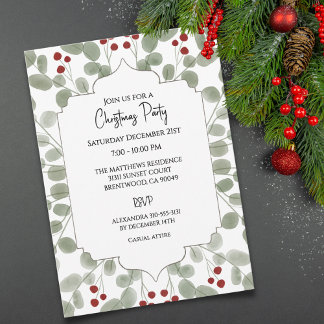 Invitación Festive Christmas Holiday Party Custom 