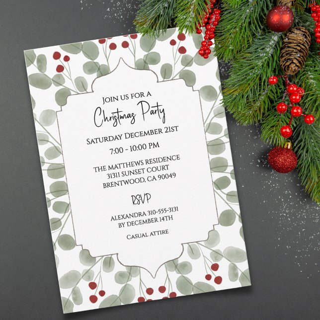 Invitación Festive Christmas Holiday Party Custom  (Subido por el creador)