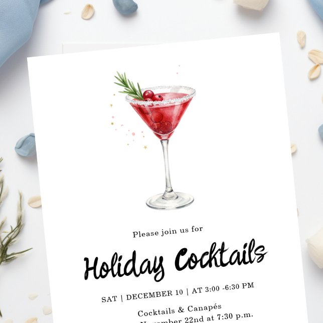 Invitación Festive Drinks Celebration, Winter Holiday (Subido por el creador)
