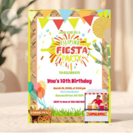 Invitación Festive Filipino Fiesta Birthday