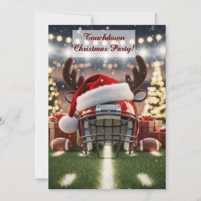 Invitación Festive Football Cheer – Holiday Game Invitation (Anverso)