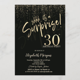 Invitación Festive Gold Surprise 30th Birthday Party
