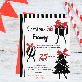 Invitación Festive Hand Drawn Christmas Gift Exchange Party