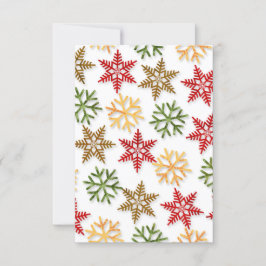 Invitación Festive Snowflake Medley White