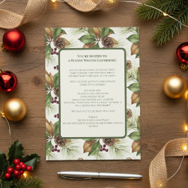 Invitación Festive Winter Gathering Invite