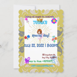 Invitación Festividad ALEGRE y cariñosa de cumpleaños