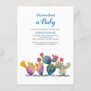Invitación Festividad Cactus Baby Shower Fiesta