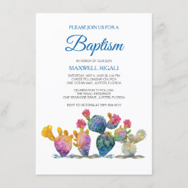 Invitación Festividad Cactus BOY BAPTISM Fiesta