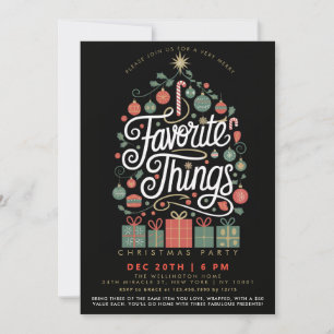 Invitación Festividad Colorida Fiesta de cosas favoritas
