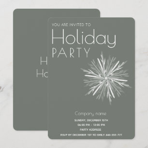 Invitación Festividad corporativa de copas de nieve de color 