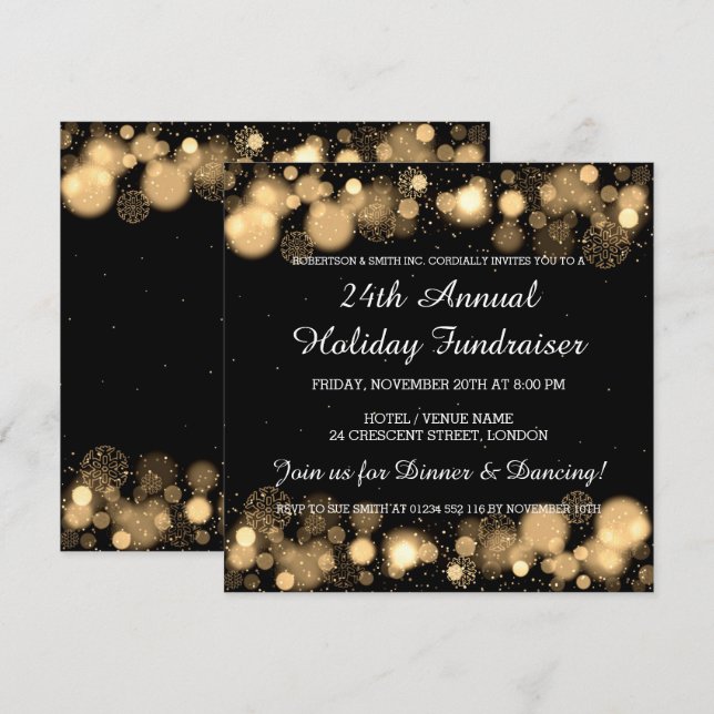 Invitación Festividad Corporativa de Recaudación de Fondos Ga (Anverso / Reverso)
