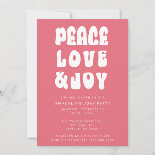 Invitación Festividad de Alegría de Alegría del Retro Rosado