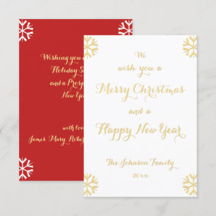Invitación Festividad de Año Nuevo de Navidades personalizado