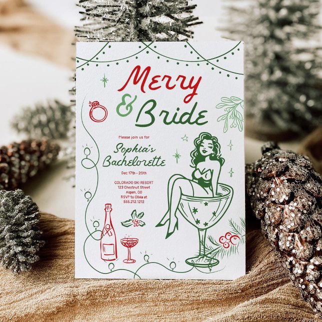 Invitación Festividad De Bachelorette Para Navidades De Mader (Subido por el creador)
