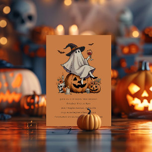 Invitación Festividad de beber vino Booze Friend Halloween Pa