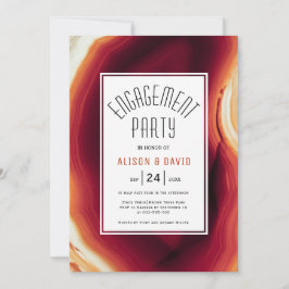 Invitación Festividad de compromiso de boda de caída del segm