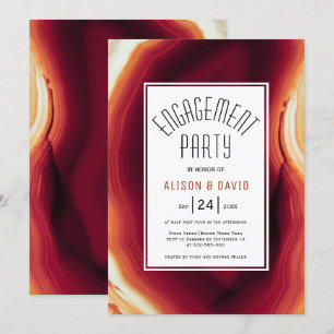 Invitación Festividad de compromiso de boda de caída del segm