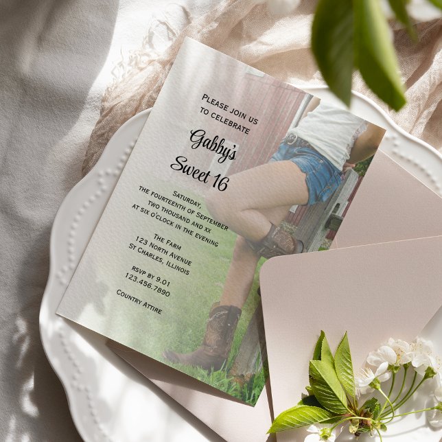 Invitación Festividad de cumpleaños 16 del Barn Occidental de (Subido por el creador)