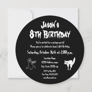 Invitación Festividad de cumpleaños de Halloween, espantada c