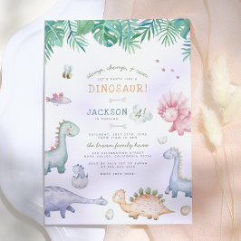 Invitación Festividad de cumpleaños de los niños de los dinos