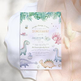 Invitación Festividad de cumpleaños de los niños de los dinos