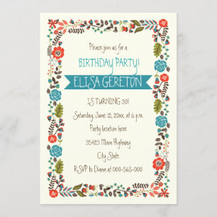 Invitación Festividad de cumpleaños de mujeres de la frontera
