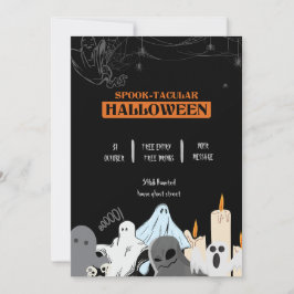 Invitación Festividad de Halloween de fantasmas lindos y Spoo