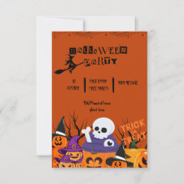 Invitación Festividad de Halloween de fantasmas lindos y Spoo
