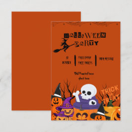 Invitación Festividad de Halloween de fantasmas lindos y Spoo