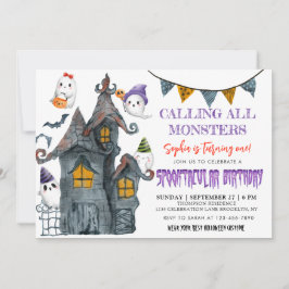 Invitación Festividad de Halloween Fantasma Spooktacular