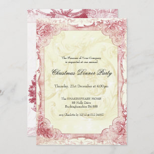 Invitación Festividad de Joyeux Noel rouge