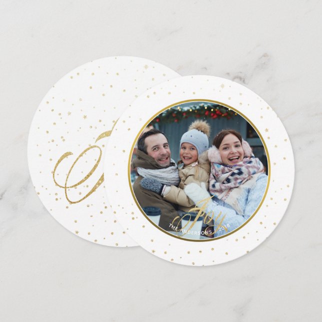 Invitación Festividad de la familia de la Alegría Blanca y Or (Anverso / Reverso)