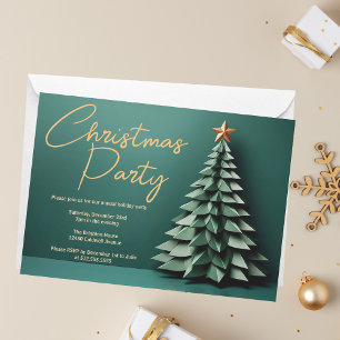 Invitación Festividad de la Fiesta Verde de Oro para el Árbol