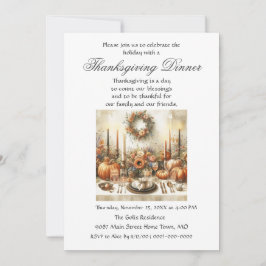 Invitación Festividad de los amigos de la familia otoño Día d