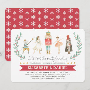 Invitación Festividad de los Navidades de Baby Shower Nutcrac