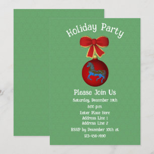 Invitación Festividad de los Navidades de Ornamentos de Cabal
