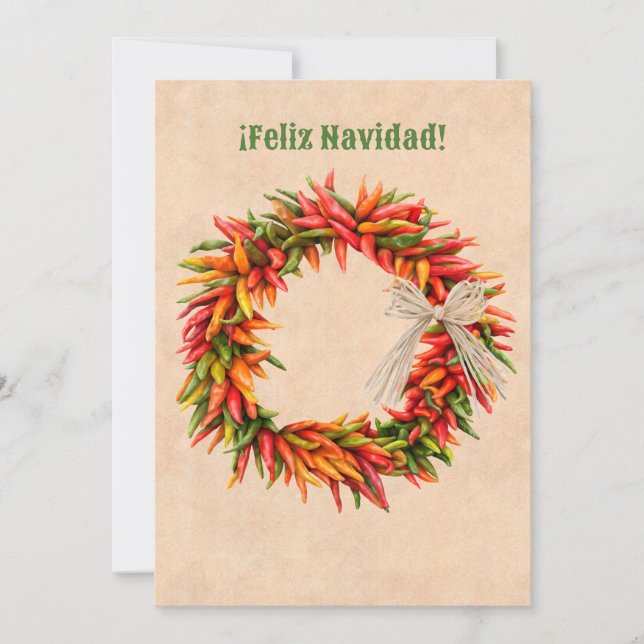 Invitación Festividad de los Navidades de Wreath en el suroes (Anverso)