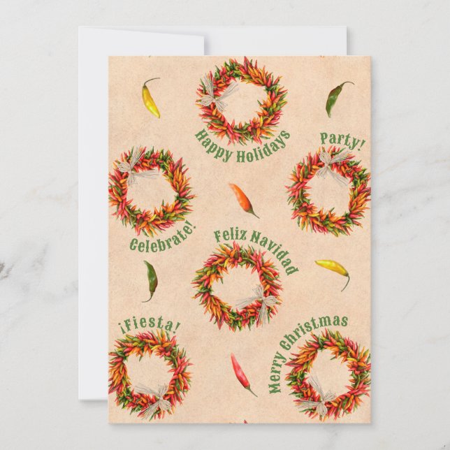 Invitación Festividad de los Navidades de Wreath en el suroes (Anverso)