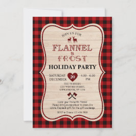 Invitación Festividad de los Navidades Flannel y Frost