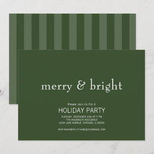 Invitación Festividad de los Navidades verdes modernos y bril