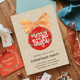 Invitación Festividad de Mistletoe Rojo Festivo