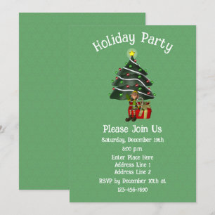 Invitación Festividad de Navidades presentes en el árbol del